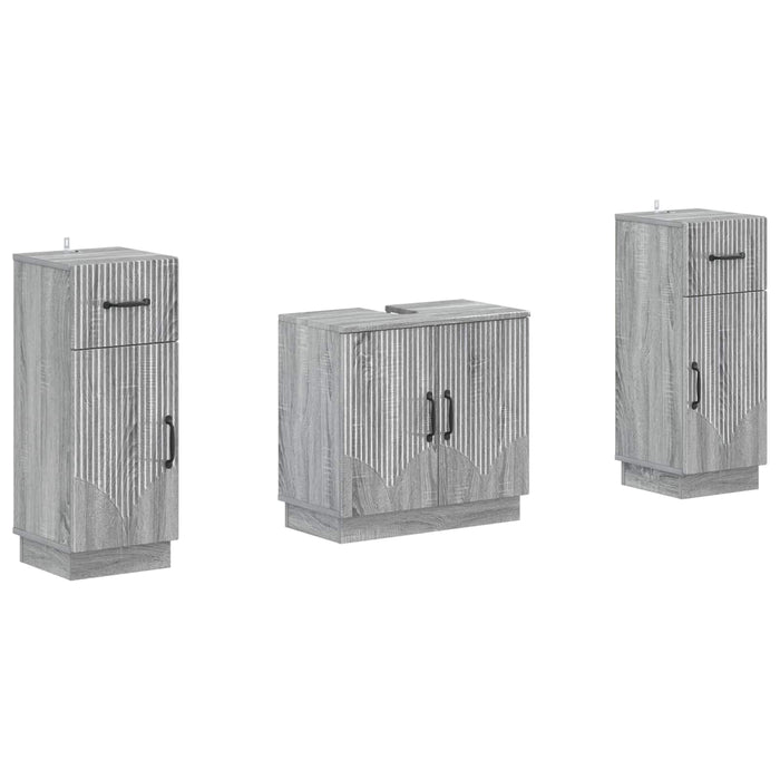 Set de dulapuri pentru baie, 2 piese HOORN Sonoma gri - WALTI WALTI
