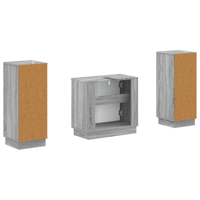 Set de dulapuri pentru baie, 2 piese HOORN Sonoma gri - WALTI WALTI