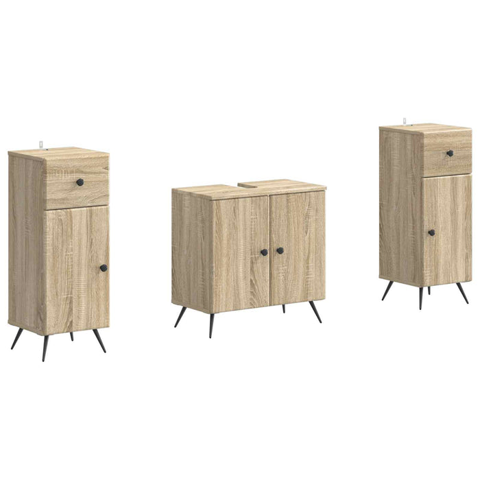 Set de dulapuri pentru baie, 2 piese BREDA Stejar Sonoma - WALTI WALTI