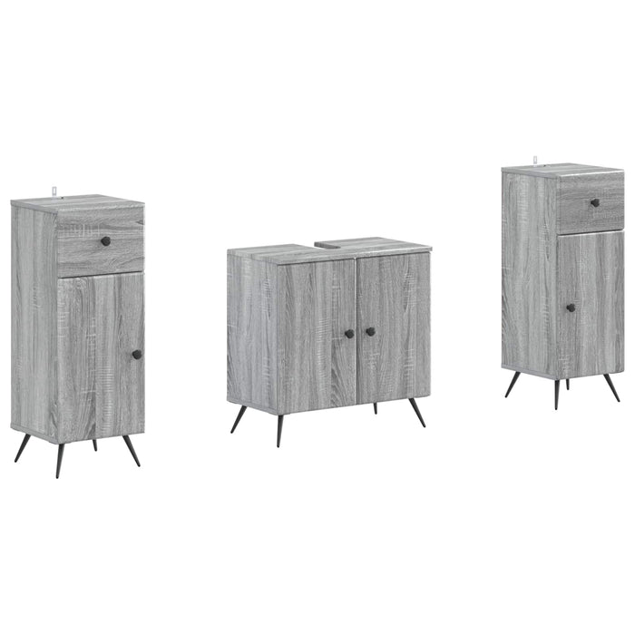 Set de dulapuri pentru baie, 2 piese BREDA Sonoma gri - WALTI WALTI