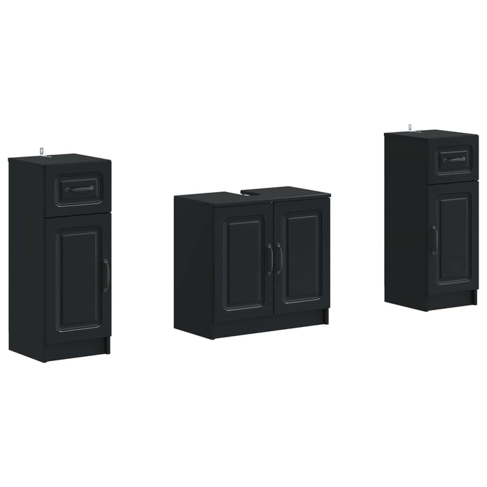Set de dulapuri pentru baie, 2 piese UTRECHT Negru - WALTI WALTI