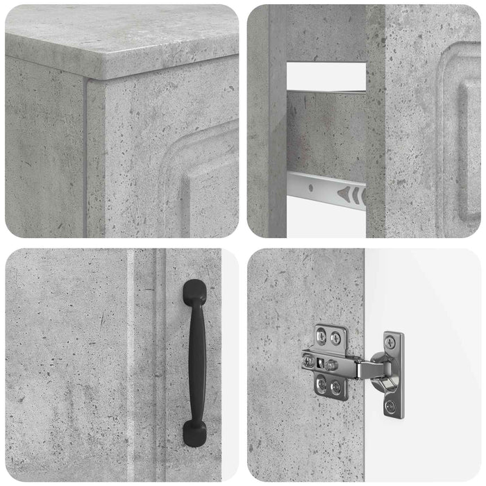 Set de dulapuri pentru baie, 2 piese UTRECHT Gri Beton - WALTI WALTI