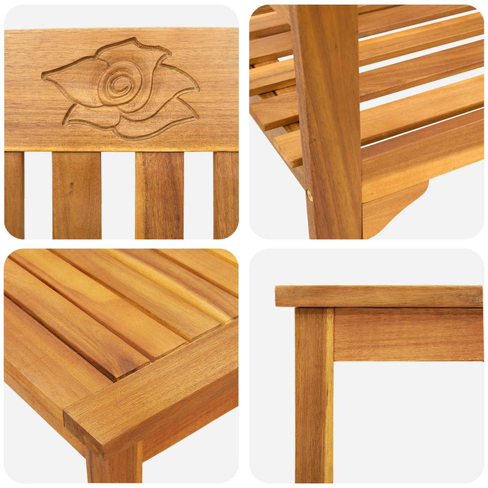 Set de Mobilier cu pernă 4 pcs natural Lemn Solid de Acacia - WALTI WALTI