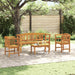Set de Mobilier cu pernă 4 pcs natural Lemn Solid de Acacia - WALTI WALTI