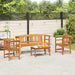 Set de Mobilier cu pernă 4 pcs natural Lemn Solid de Acacia - WALTI WALTI