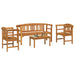 Set de Mobilier cu pernă 4 pcs natural Lemn Solid de Acacia - WALTI WALTI