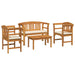 Set de Mobilier cu pernă 4 pcs natural Lemn Solid de Acacia - WALTI WALTI