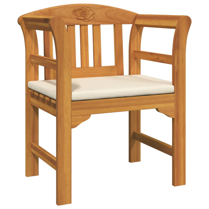 Set de Mobilier cu pernă 4 pcs natural Lemn Solid de Acacia - WALTI WALTI