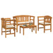 Set de Mobilier cu pernă 4 pcs natural Lemn Solid de Acacia - WALTI WALTI