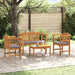 Set de Mobilier cu pernă 4 pcs natural Lemn Solid de Acacia - WALTI WALTI