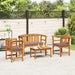 Set de Mobilier cu pernă 4 pcs natural Lemn Solid de Acacia - WALTI WALTI