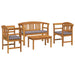 Set de Mobilier cu pernă 4 pcs natural Lemn Solid de Acacia - WALTI WALTI