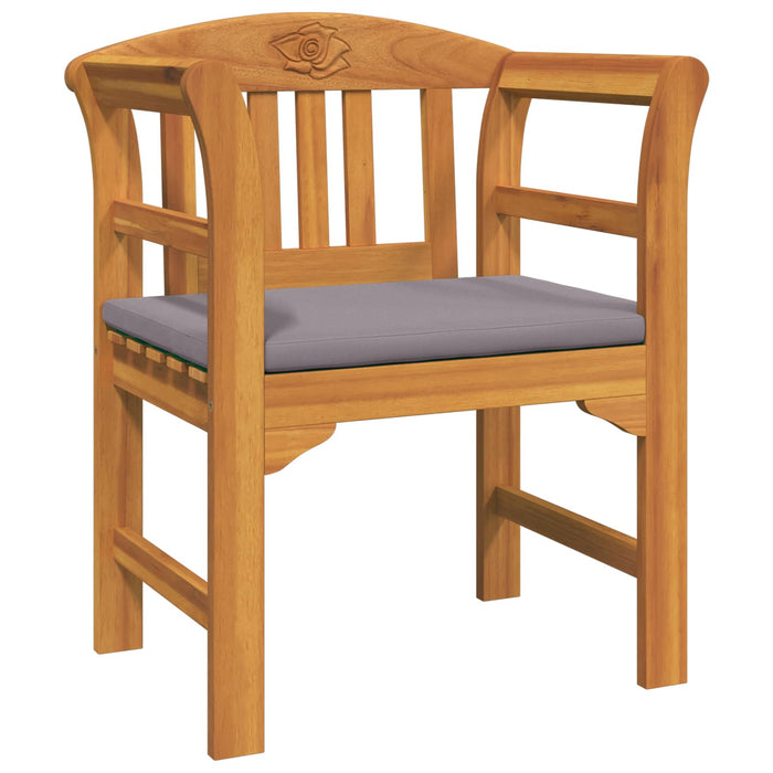 Set de Mobilier cu pernă 4 pcs natural Lemn Solid de Acacia - WALTI WALTI