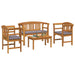 Set de Mobilier cu pernă 4 pcs natural Lemn Solid de Acacia - WALTI WALTI