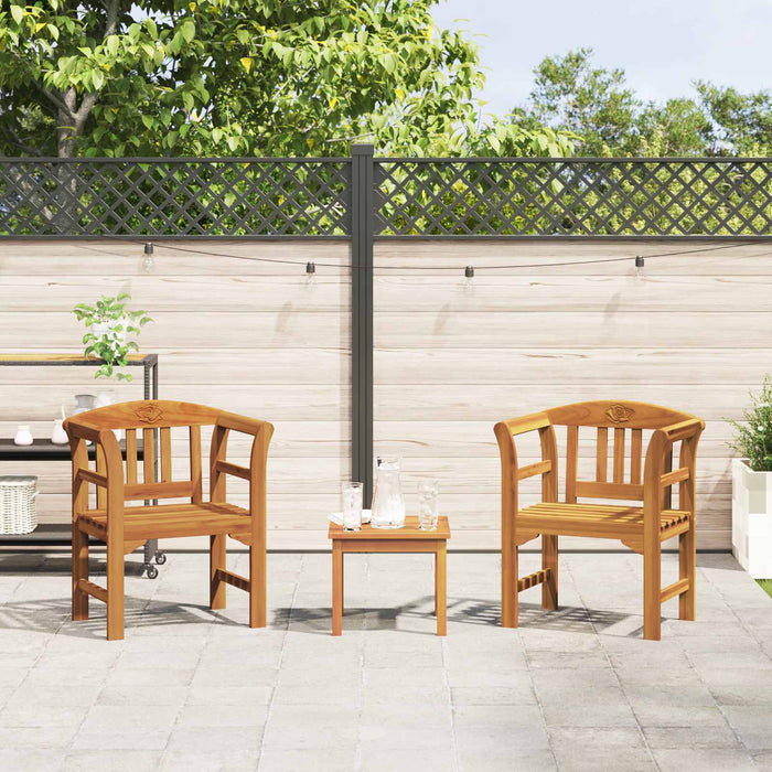 Set de Mobilier cu pernă 3 pcs natural Lemn Solid de Acacia - WALTI WALTI