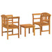 Set de Mobilier cu pernă 3 pcs natural Lemn Solid de Acacia - WALTI WALTI