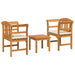 Set de Mobilier cu pernă 3 pcs natural Lemn Solid de Acacia - WALTI WALTI