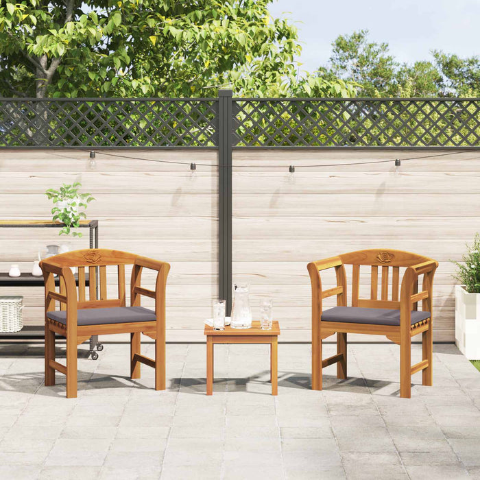 Set de Mobilier cu pernă 3 pcs natural Lemn Solid de Acacia - WALTI WALTI