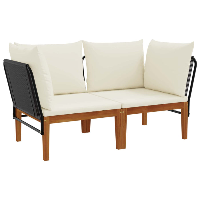 2 pcs Lemn masiv de acacia și frânghie natural WALTI