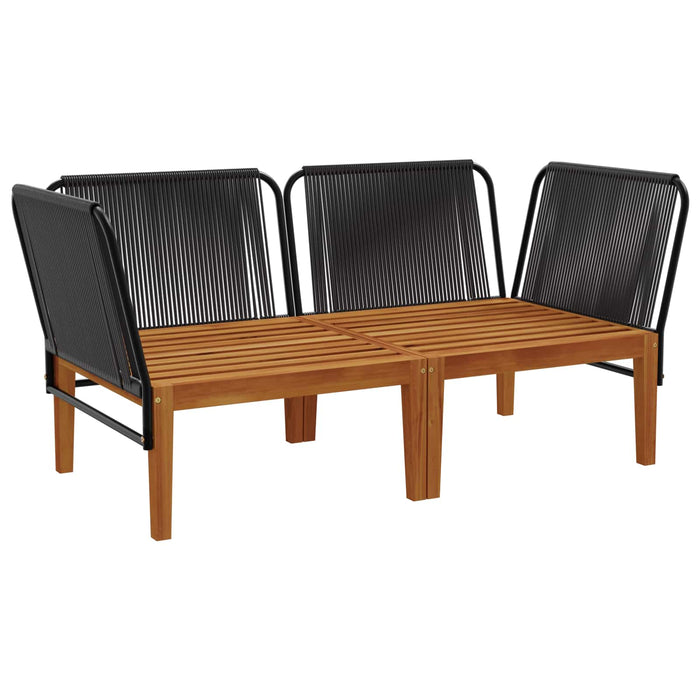 2 pcs Lemn masiv de acacia și frânghie natural WALTI