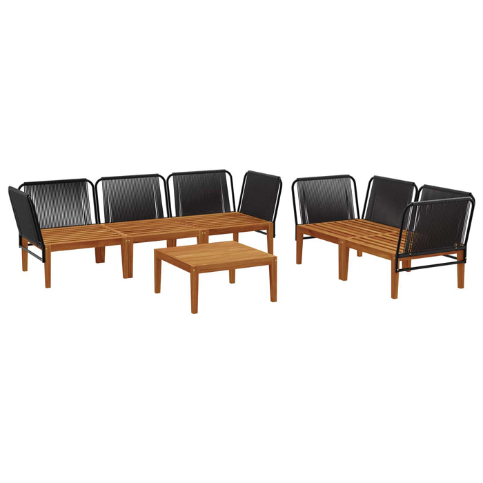 6 pcs Lemn masiv de acacia și frânghie natural WALTI