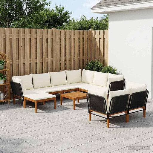 10 pcs Lemn masiv de acacia și frânghie natural - WALTI WALTI