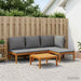 5 pcs Set de lounge pentru grădină cu perne natural - WALTI WALTI