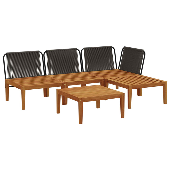5 pcs Set de lounge pentru grădină cu perne natural - WALTI WALTI