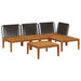 5 pcs Set de lounge pentru grădină cu perne natural - WALTI WALTI