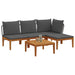 5 pcs Set de lounge pentru grădină cu perne natural - WALTI WALTI