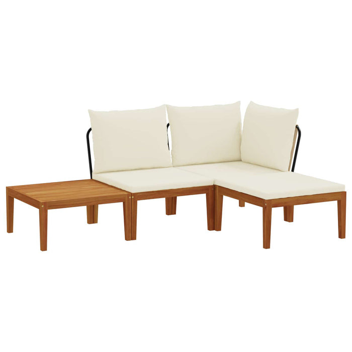 4 pcs Lemn masiv de acacia și frânghie natural WALTI