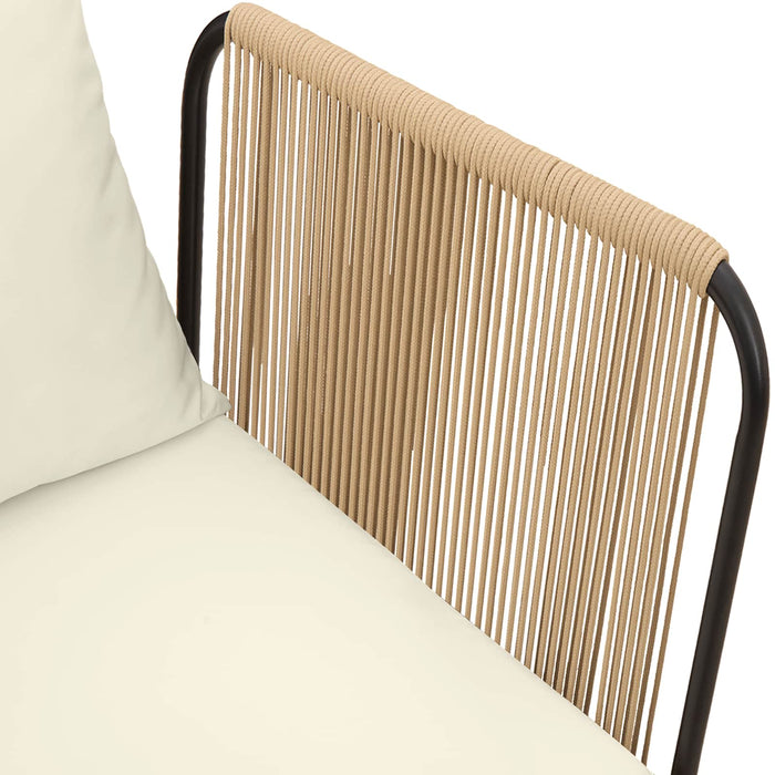 2 pcs Lemn masiv de acacia și frânghie natural WALTI