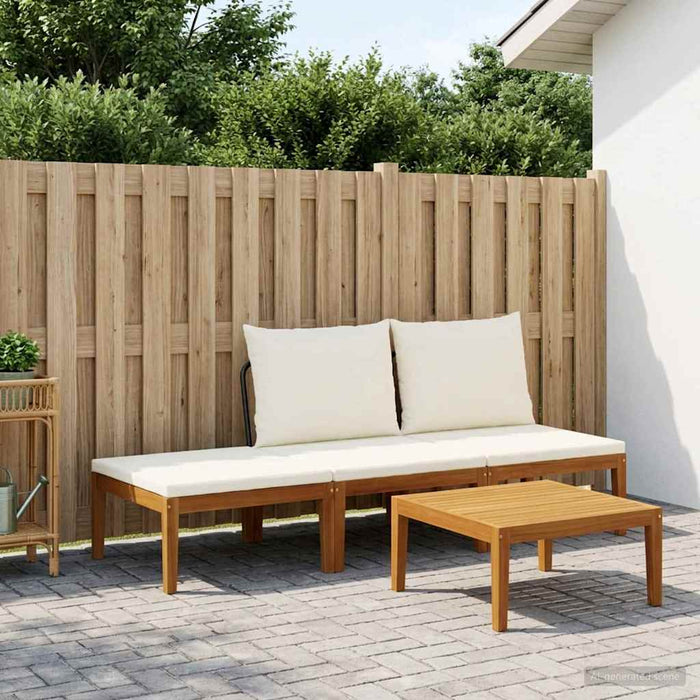 4 pcs Lemn masiv de acacia și frânghie natural WALTI