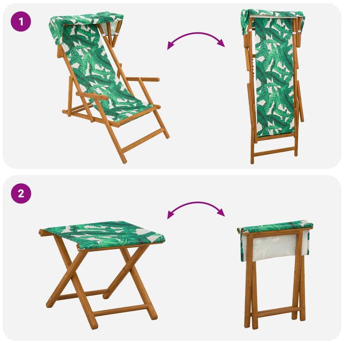 Scaun de plajă 4 pcs 3 Poziție Lemn de eucalipt masiv WALTI