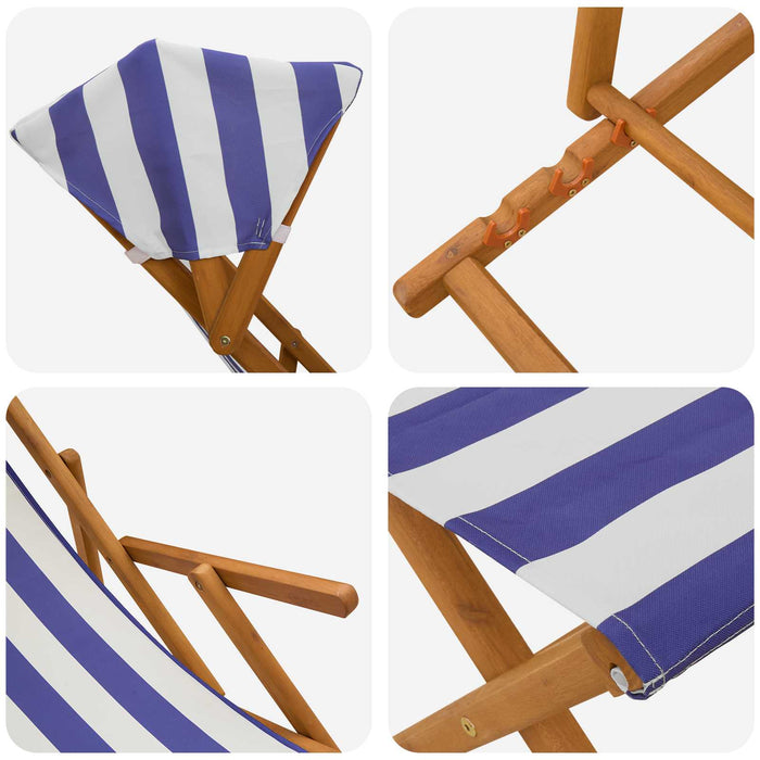 Scaun de plajă 4 pcs 3 Poziție Lemn de eucalipt masiv WALTI