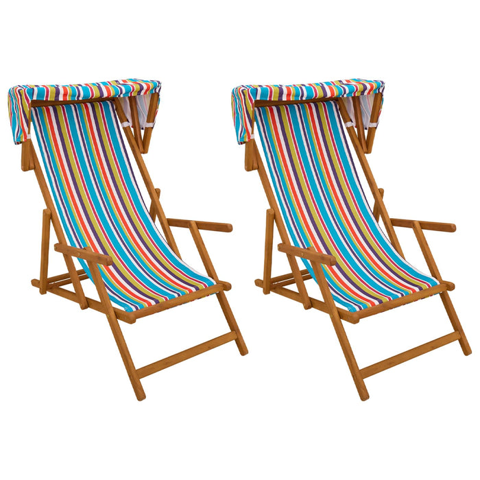 Scaun de plajă 2 pcs 3 Poziție Lemn de eucalipt masiv WALTI
