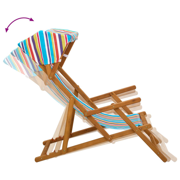 Scaun de plajă 2 pcs 3 Poziție Lemn de eucalipt masiv WALTI