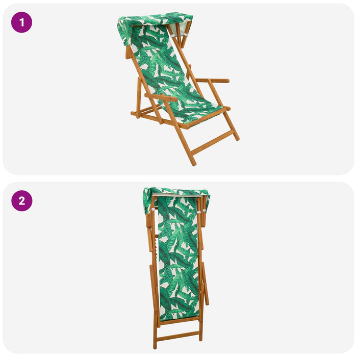 Scaun de plajă 2 pcs 3 Poziție Lemn de eucalipt masiv WALTI