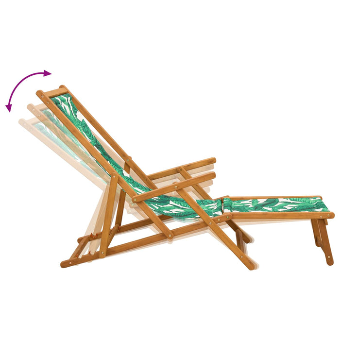 Șezlong pliabil 2 pcs 3 Poziție Lemn de eucalipt masiv WALTI