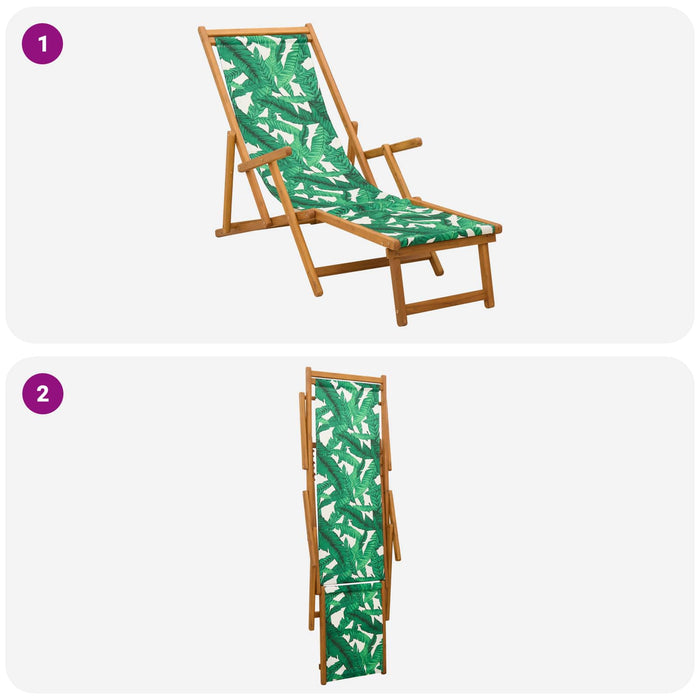 Șezlong pliabil 2 pcs 3 Poziție Lemn de eucalipt masiv WALTI