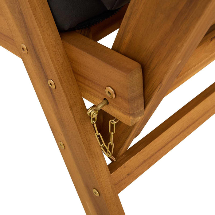 Bancă de grădină 3-în-1 cu perne Lemn Solid de Acacia natural WALTI
