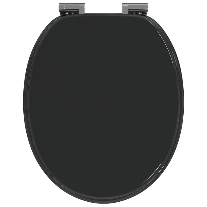 Capac de toaletă cu închidere lentă Negru 44 x 38 cm Placă MDF - WALTI WALTI