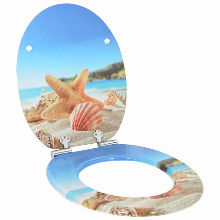 Capac de toaletă cu închidere lentă Scoica Mării 44 x 38 cm - WALTI WALTI