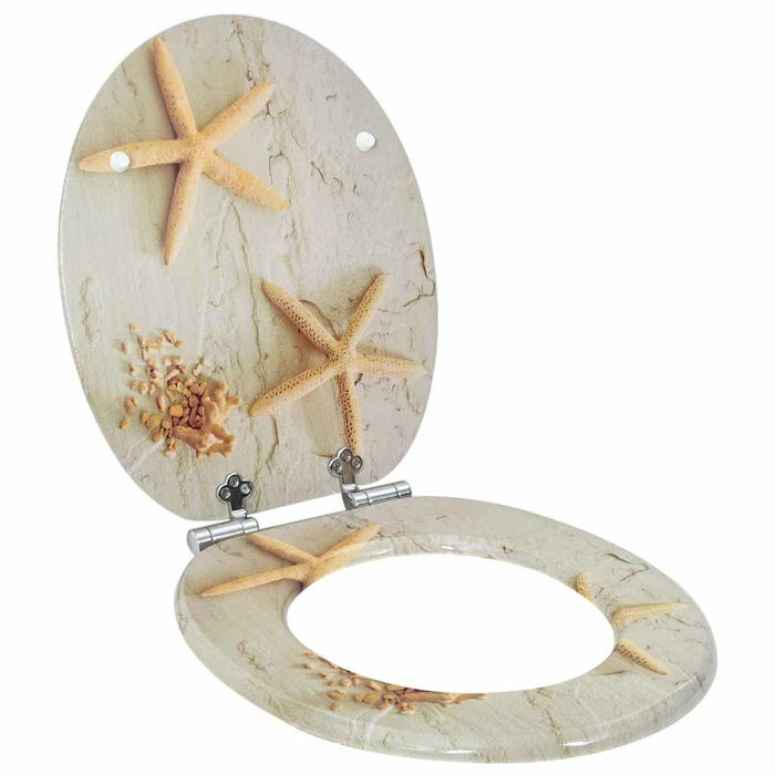 Capac de toaletă cu închidere lentă Galben și alb 44 x 38 cm - WALTI WALTI