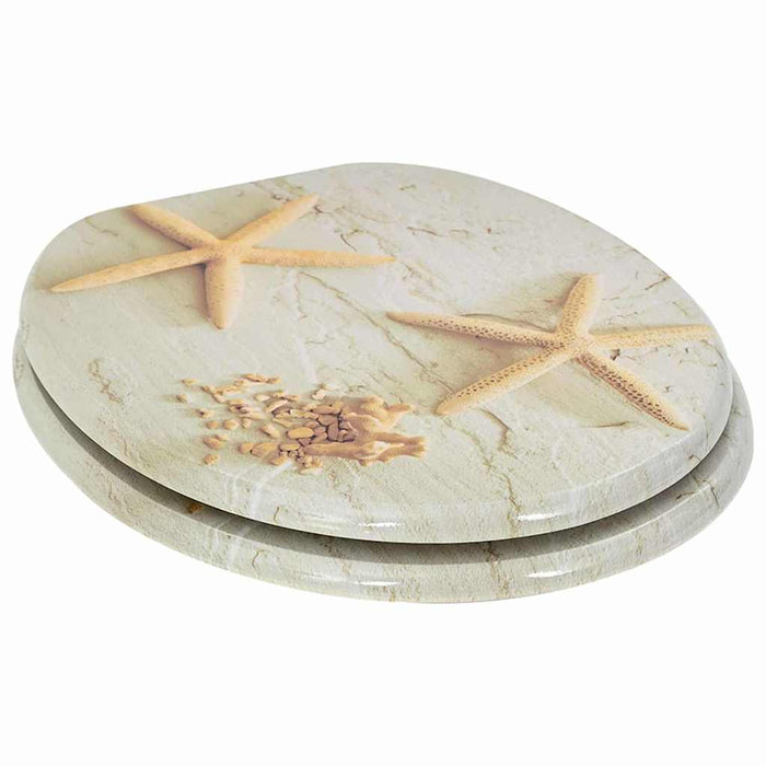 Capac de toaletă cu închidere lentă Galben și alb 44 x 38 cm - WALTI WALTI