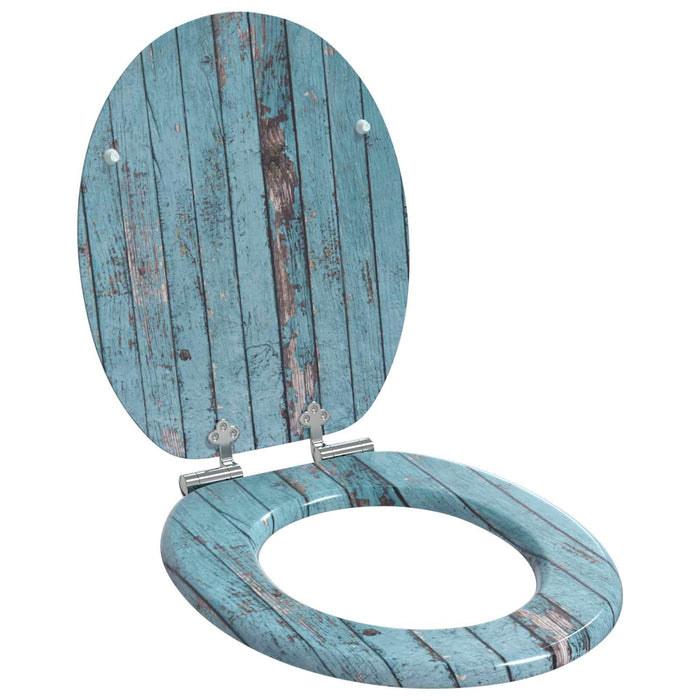 Capac de toaletă cu închidere lentă albastru 44 x 38 cm - WALTI WALTI