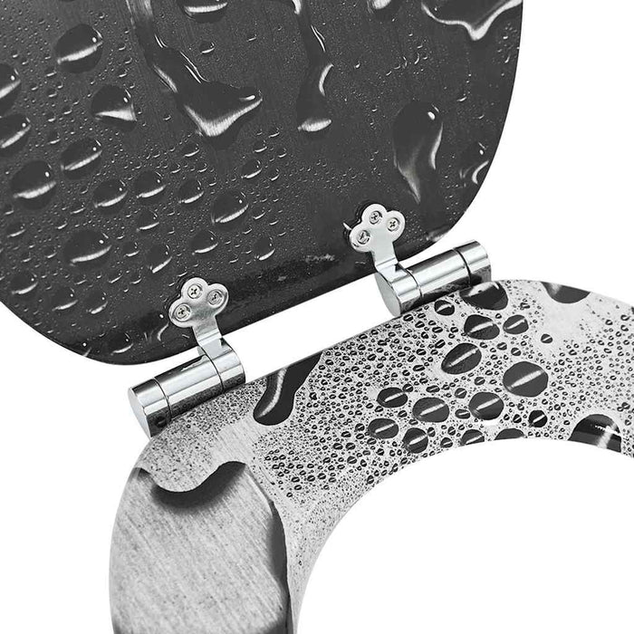 Capac de toaletă cu închidere lentă Gri 44 x 38 cm Placă MDF - WALTI WALTI