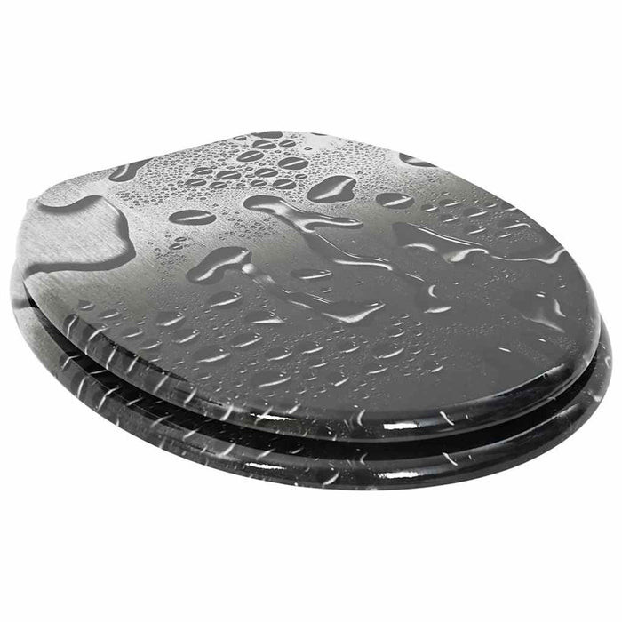 Capac de toaletă cu închidere lentă Gri 44 x 38 cm Placă MDF - WALTI WALTI