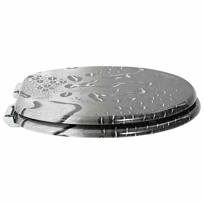 Capac de toaletă cu închidere lentă Gri 44 x 38 cm Placă MDF - WALTI WALTI