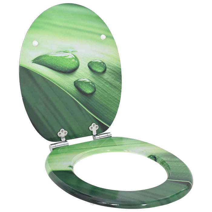 Capac de toaletă cu închidere lentă Picătură Verde 44 x 38 cm - WALTI WALTI